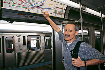 Greg Borzo on the el